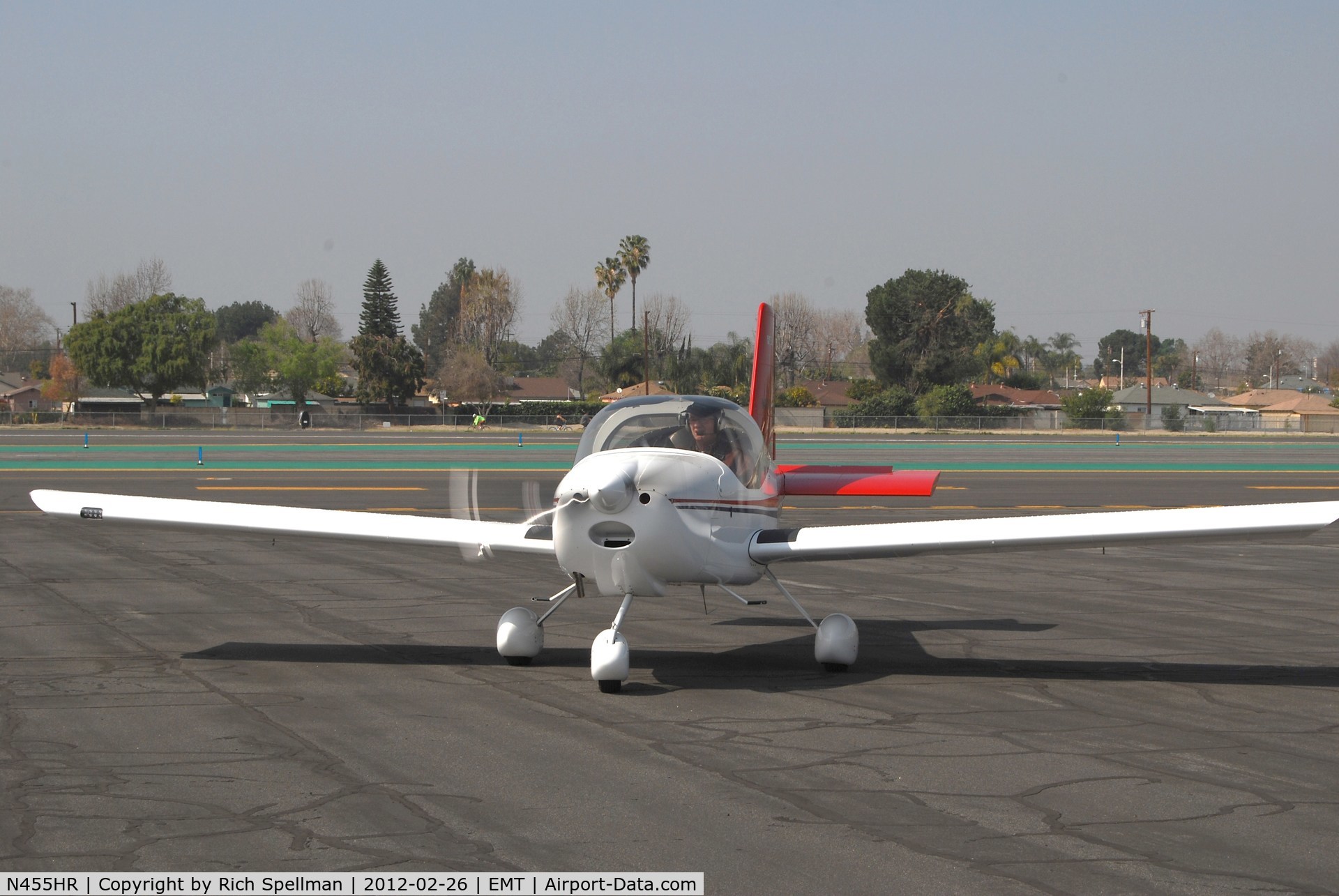 N455HR, Vans RV-12 C/N 120341, RV-12 arriving El Monte Airport  Fly-in 2-26-2012