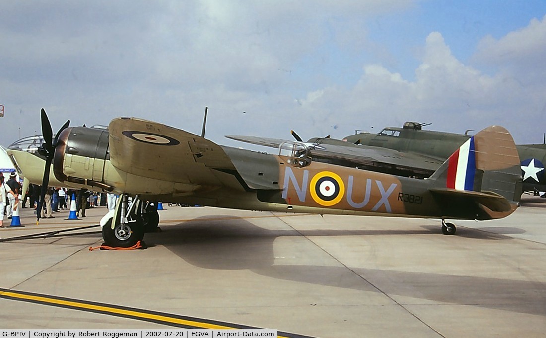 G-BPIV, 1943 Bristol 149 Bolingbroke Mk.IVT C/N 10201, In Raf colors UX N R3821.