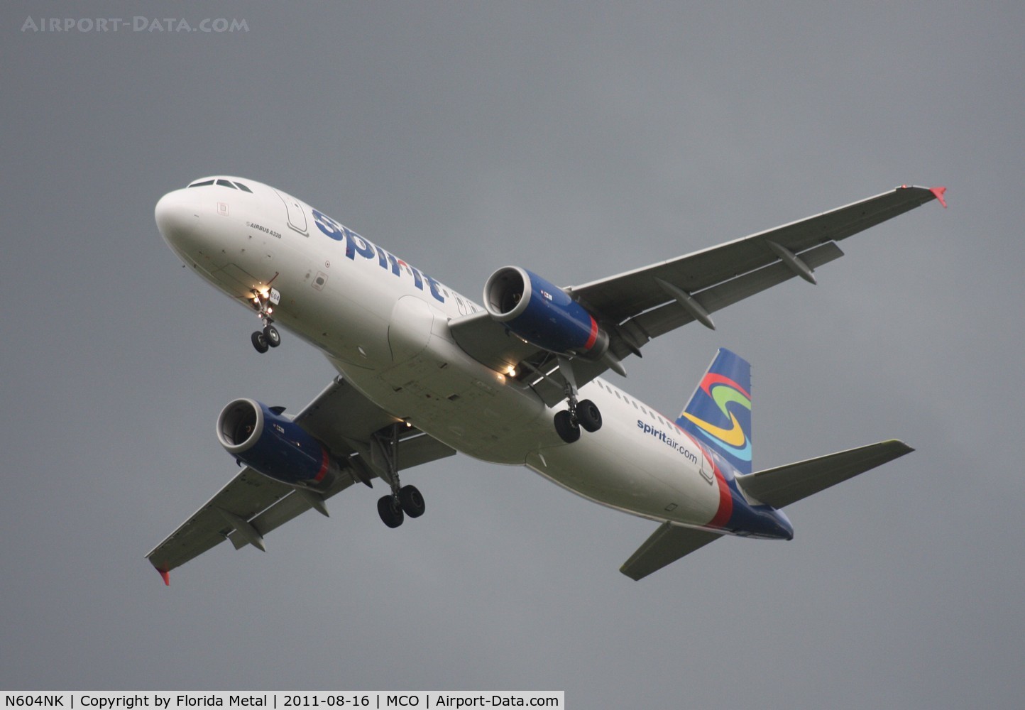 N604NK, 2010 Airbus A320-232 C/N 4431, Spirit A320 with storm approaching