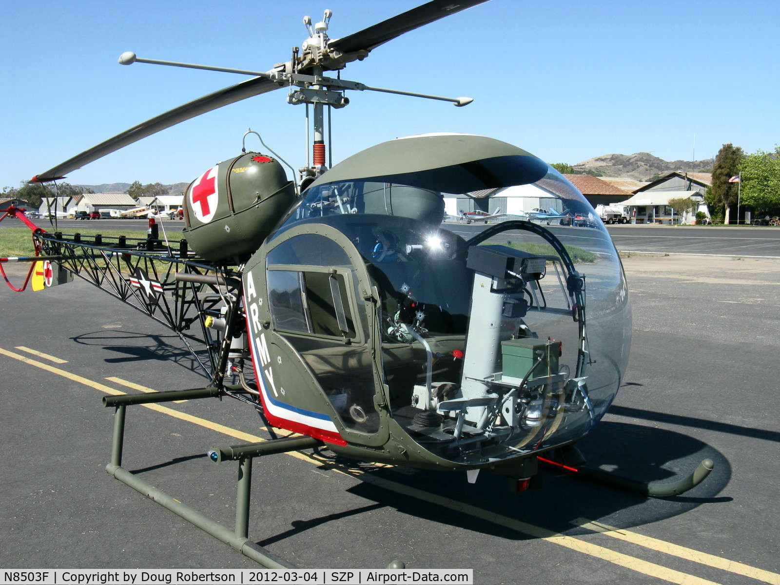 N8503F, 1965 Bell 47G-4 C/N 3350, 1965 Bell 47G-4, Lycoming VO-540 305 Hp