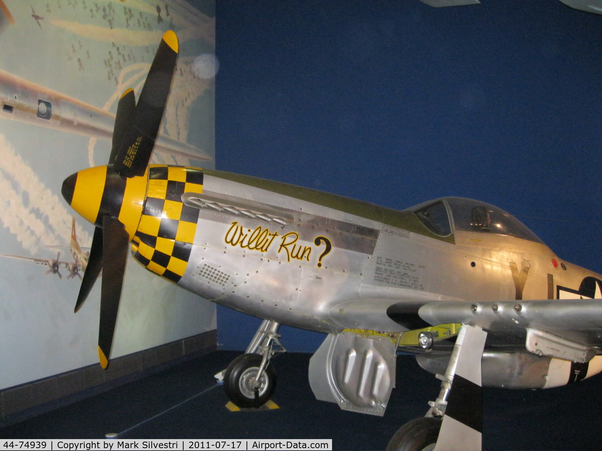 44-74939, 1944 North American P-51D Mustang C/N 122-41479, P-51 at Air and Space in D.C.