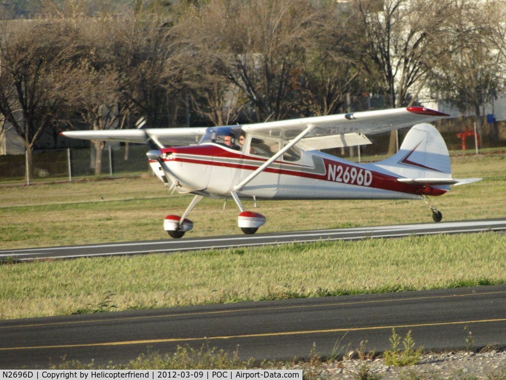 N2696D, 1952 Cessna 170B C/N 20848, Touching down on the touch & go