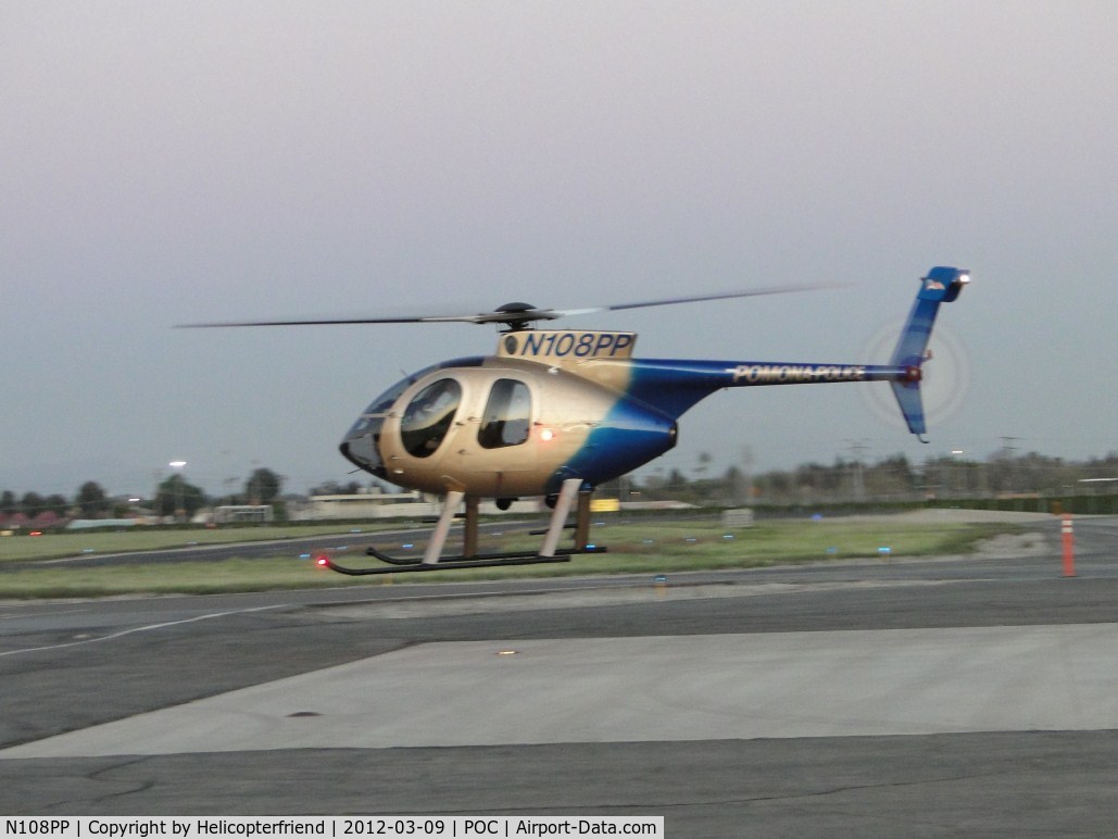 N108PP, 2008 MD Helicopters 369E C/N 0578E, Airtaxiing to runway 26L