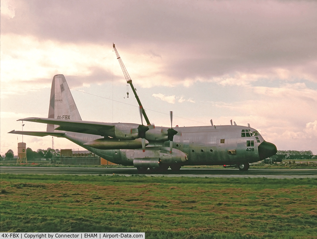 4X-FBX, Lockheed C-130H Karnaf Hercules C/N 382-4692, Scanned from slide.