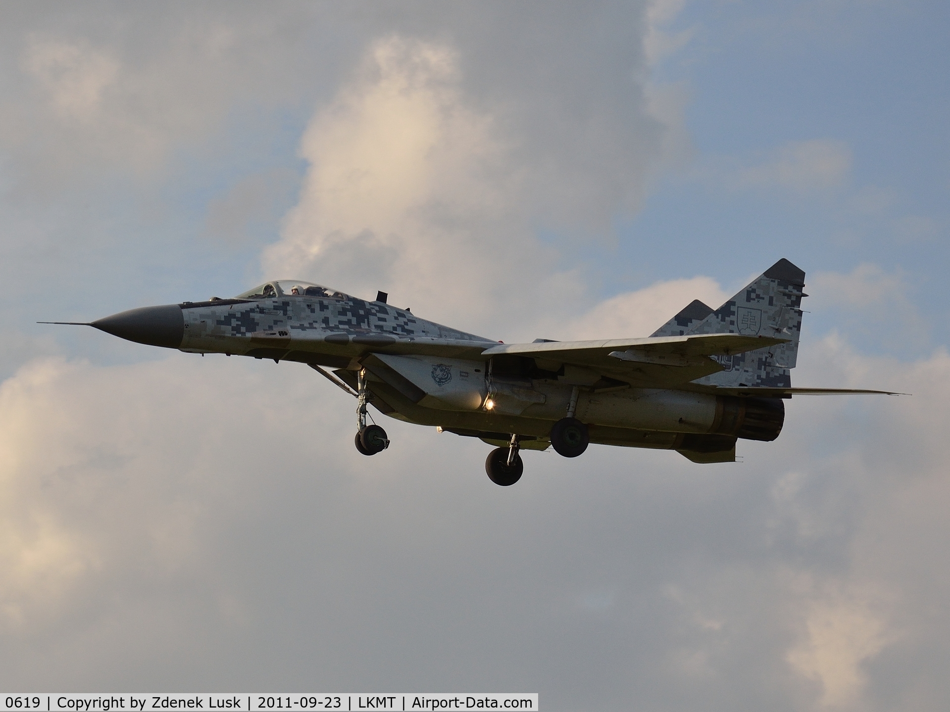 0619, Mikoyan-Gurevich MiG-29AS C/N 2960535406/4713, Arrival to Days of NATO 2011 event.