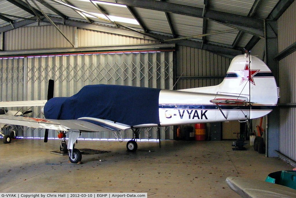 G-VYAK, 1993 Yakovlev Yak-18T C/N 01-32, at Popham Airfield, Hampshire