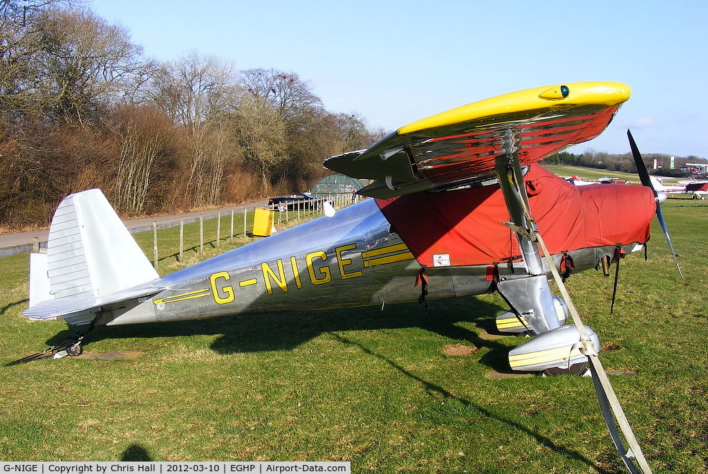 G-NIGE, 1946 Luscombe 8E Silvaire C/N 3525, at Popham Airfield, Hampshire
