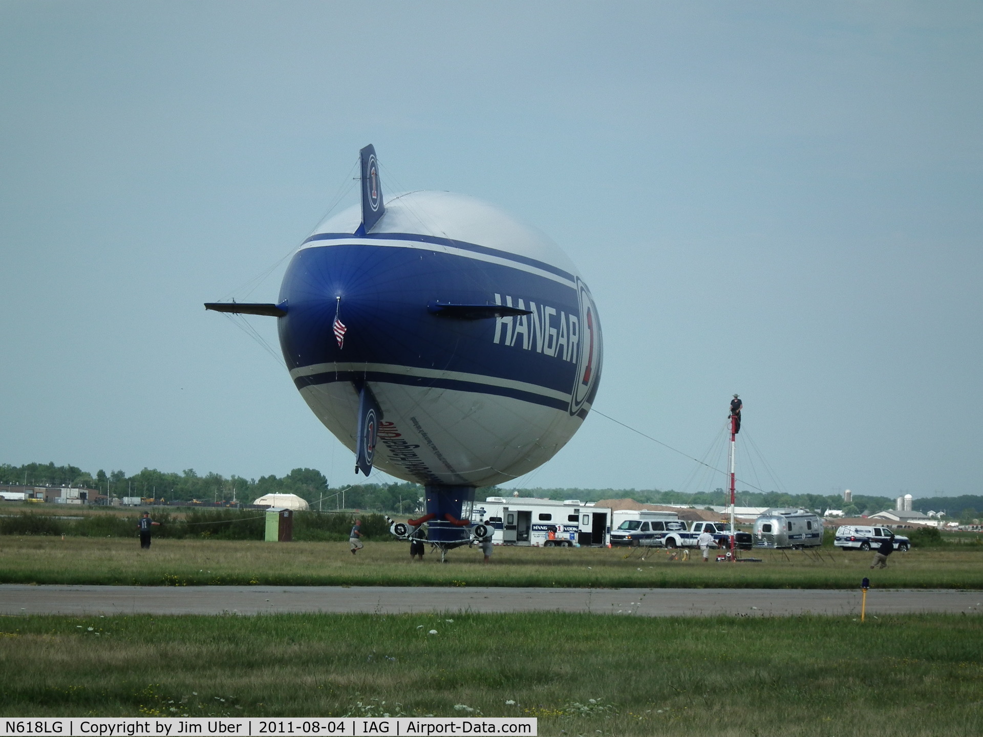 N618LG, 2000 American Blimp Corp A-60+ C/N 018, Watching the mooring sequence was fascinating