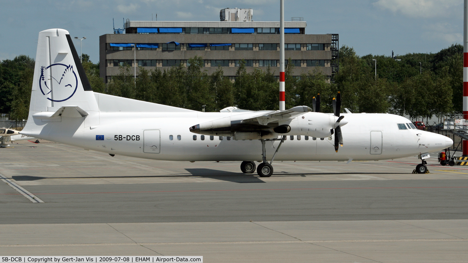 5B-DCB, 1991 Fokker 50 C/N 20230, Standing at the east-ramp