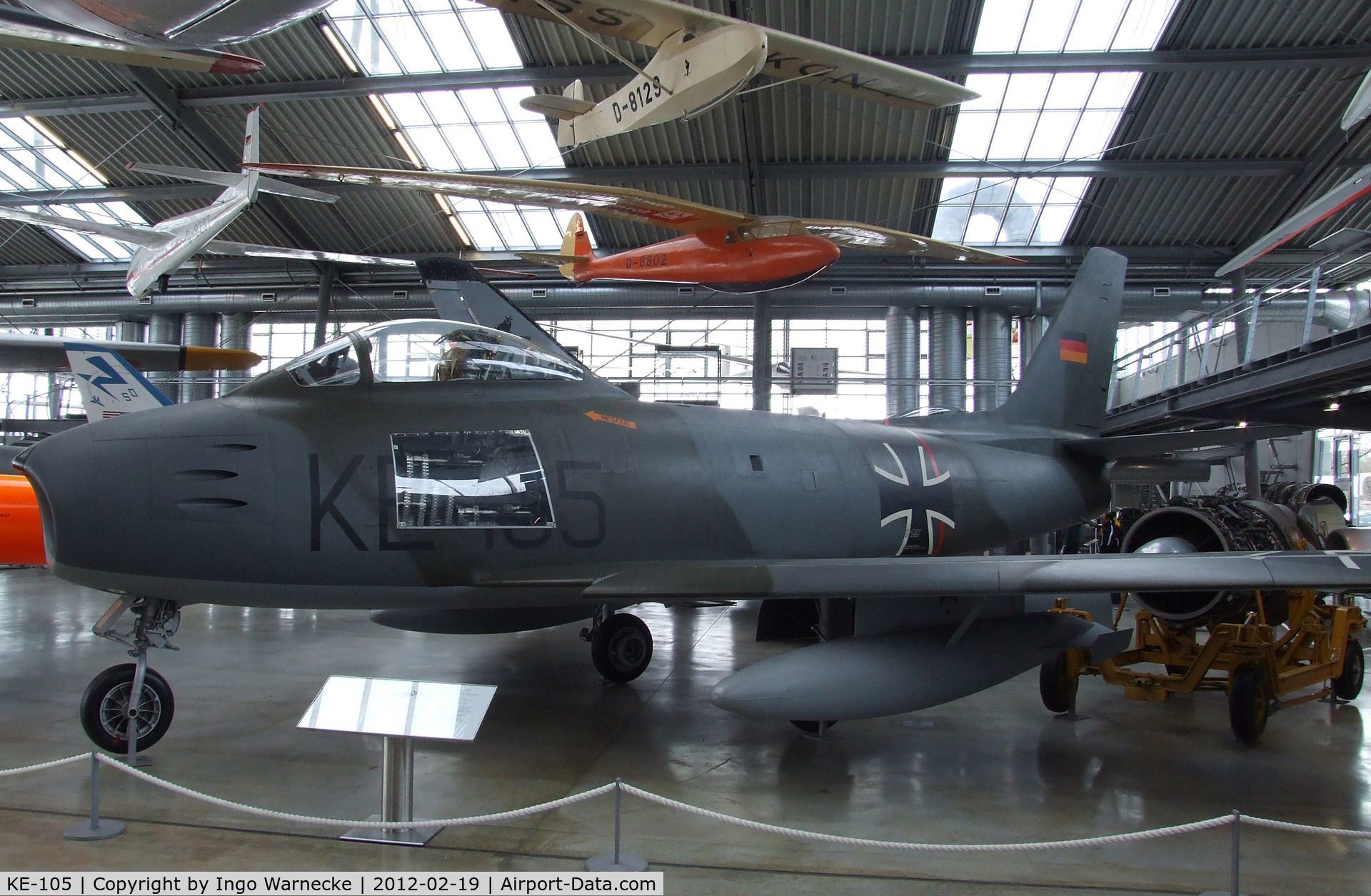 KE-105, Canadair CL-13B Sabre 6 C/N S6-1659, Canadair CL-13B Sabre 6 (North American F-86 Sabre) at the Deutsches Museum Flugwerft Schleißheim, Oberschleißheim