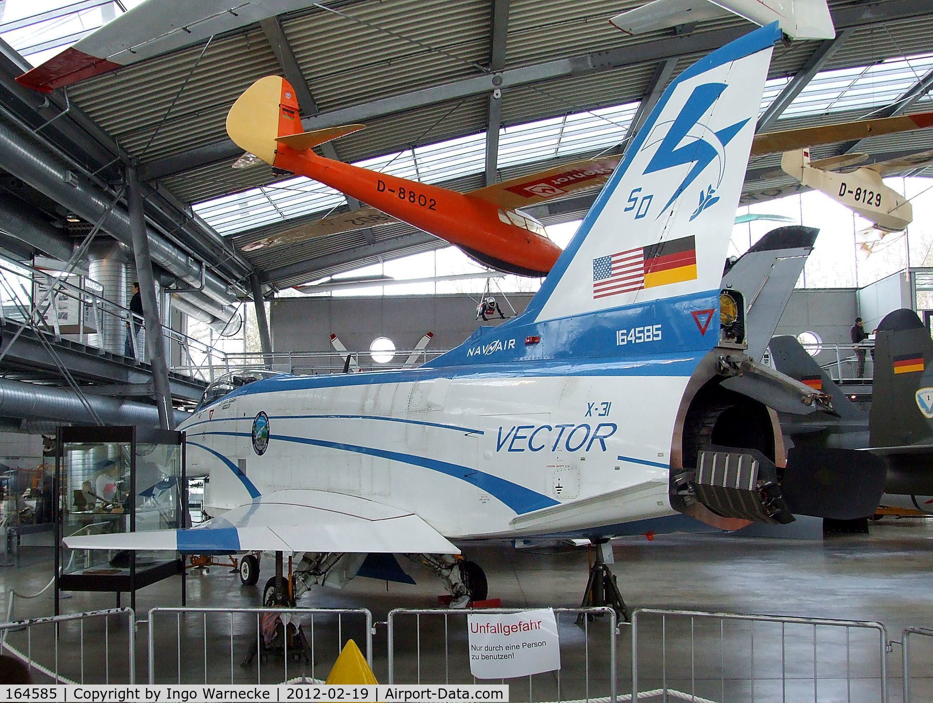 164585, Rockwell-MBB X-31A C/N 2, Rockwell-MBB X-31A Vector at the Deutsches Museum Flugwerft Schleißheim, Oberschleißheim