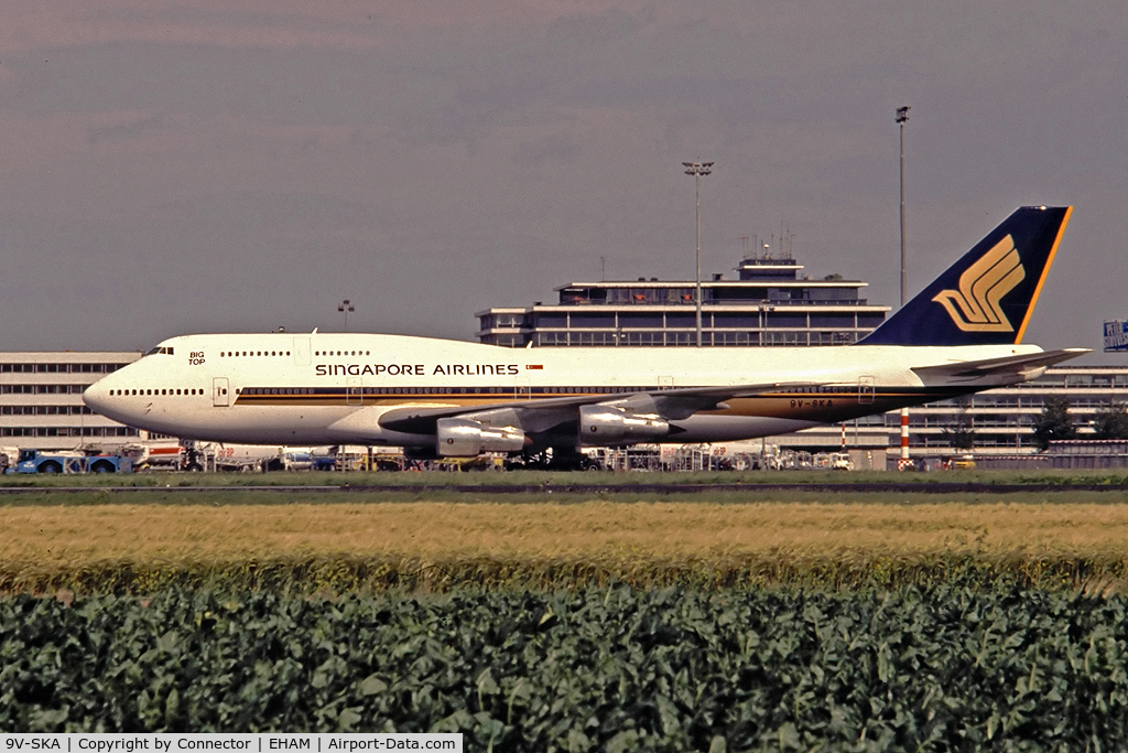 9V-SKA, 1983 Boeing 747-312 C/N 23026, Scanned from slide.