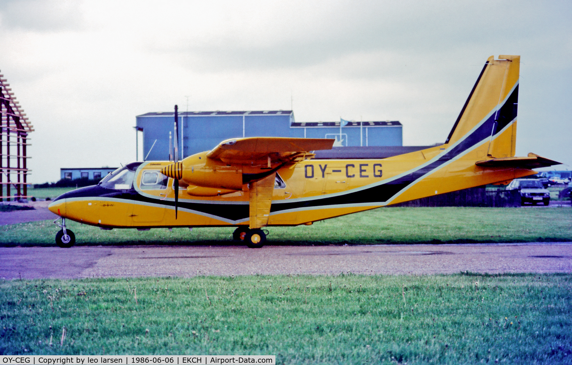 OY-CEG, 1984 Britten-Norman BN-2A-26 Islander C/N 3009, Copenhagen Kastrup 6.6.86