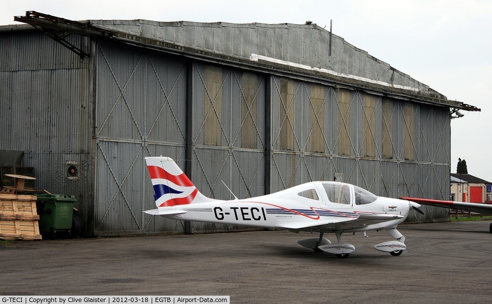 G-TECI, 2010 Tecnam P-2002JF Sierra C/N 127, Originally and currently owned to, Polarb Air Ltd June 2010 & Operated by, British Airways Flying Club with BA tail livery - Outside a 