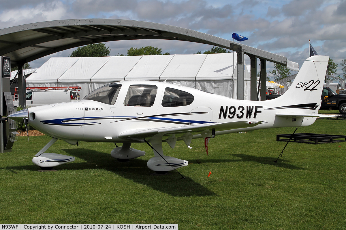 N93WF, 2001 Cirrus SR22 C/N 0087, EAA Airventure 2010.