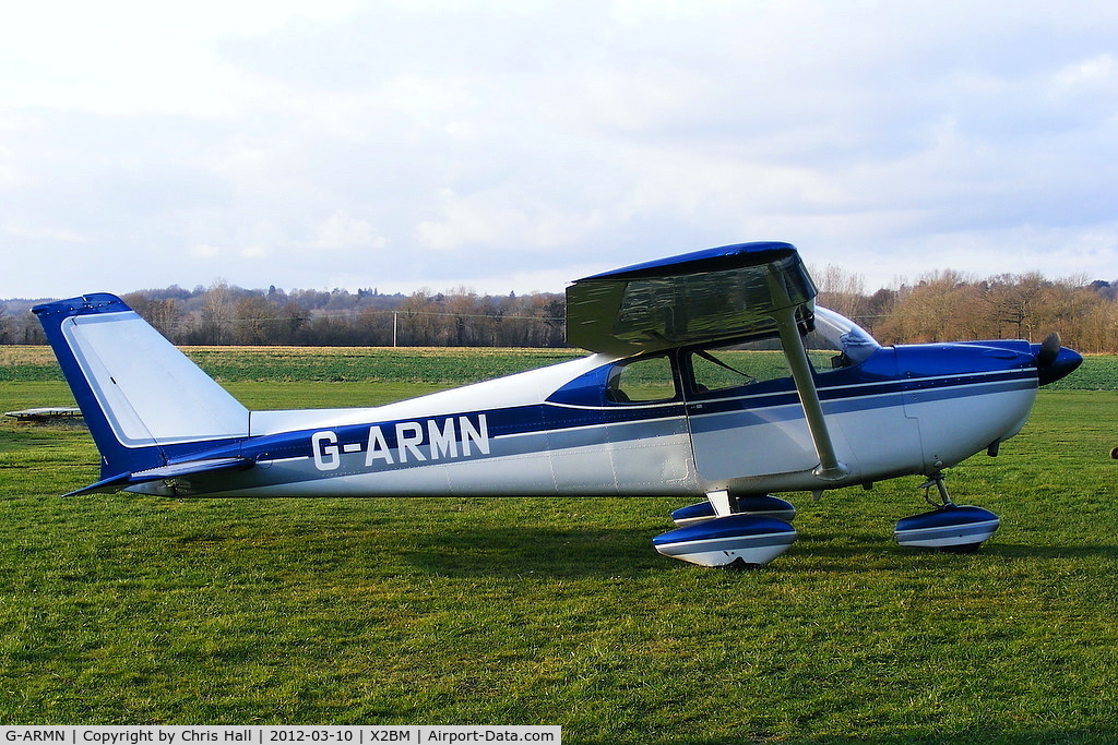 G-ARMN, 1961 Cessna 175B Skylark C/N 175-56994, at Lower Wasing Farm, Brimpton