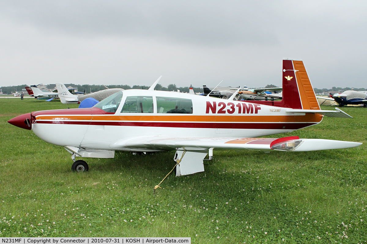 N231MF, 1979 Mooney M20K C/N 25-0077, EAA Airventure 2010.