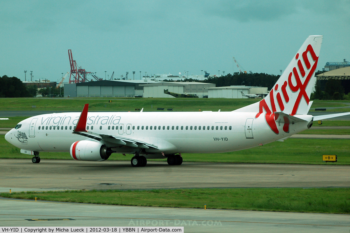 VH-YID, 2011 Boeing 737-8FE C/N 38709, At Brisbane
