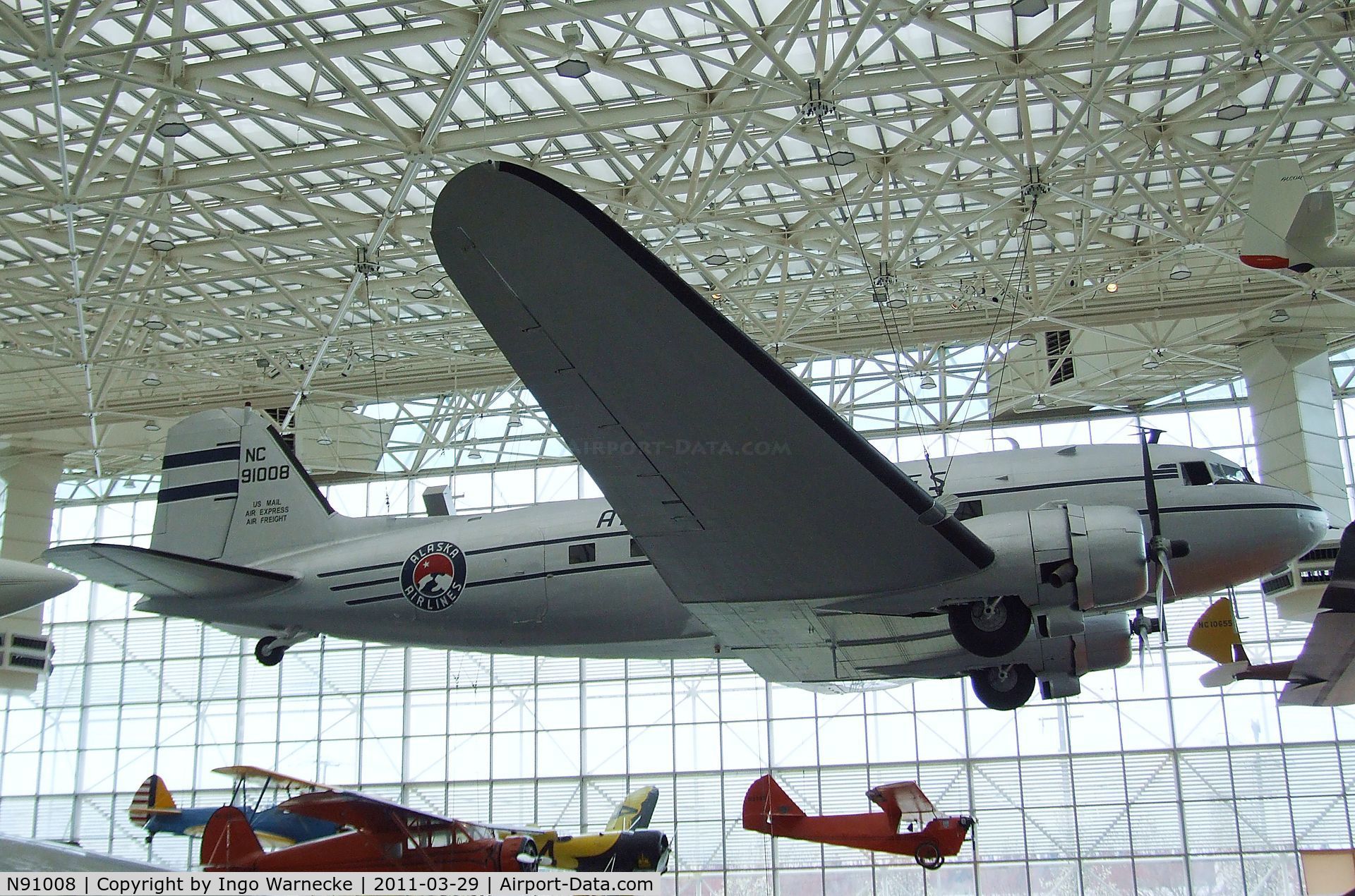 N91008, 1943 Douglas DC-3 C-47A-30-DK C/N 13977, Douglad DC-3 (C-47A) at the Museum of Flight, Seattle WA