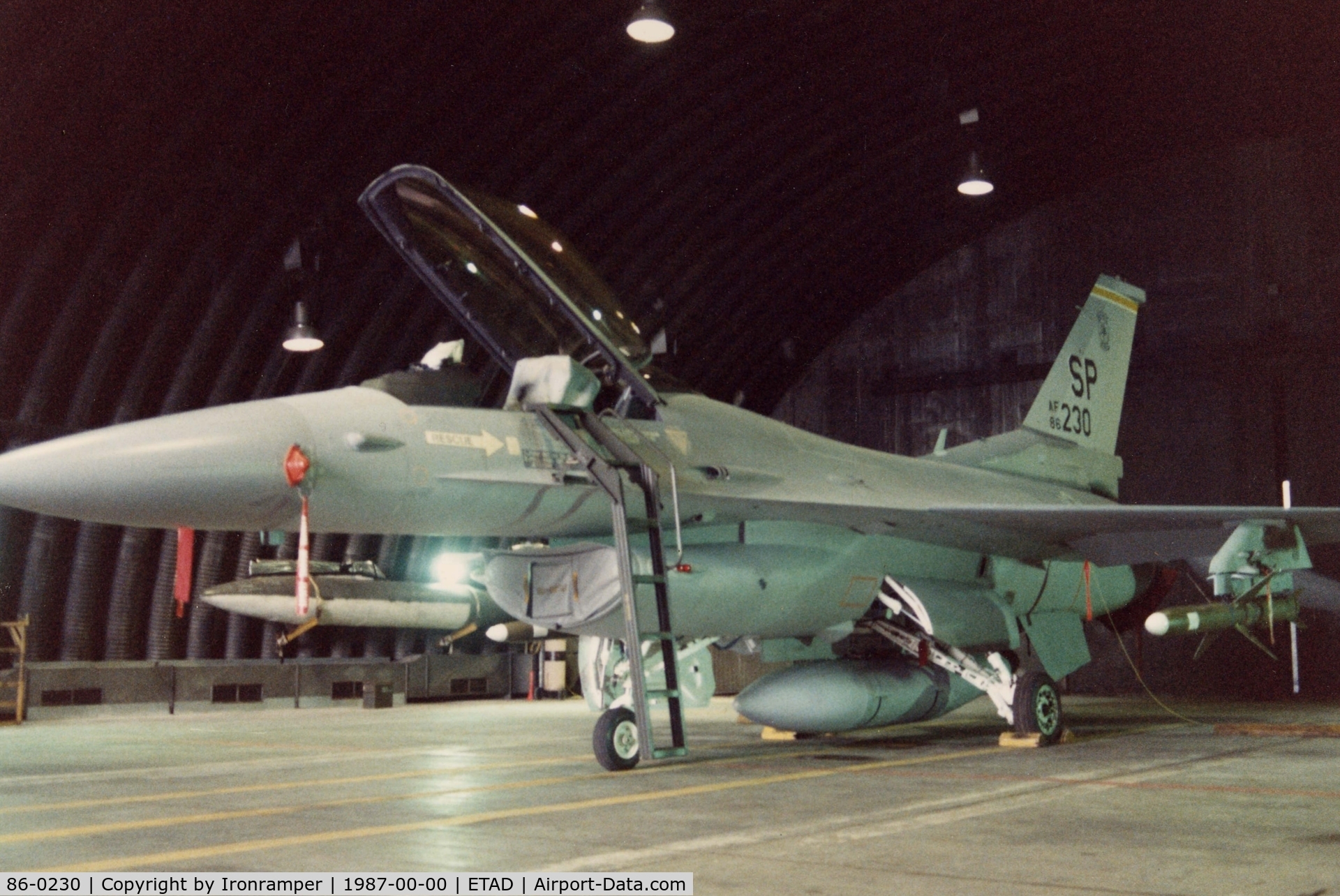 86-0230, 1986 General Dynamics F-16C Fighting Falcon C/N 5C-336, My Fourth and final F-16 I would crew. Assistant Crew Chief A1C Christine Stone. 52d Tac Ftr Wg/81st Tac Ftr Sqdn.