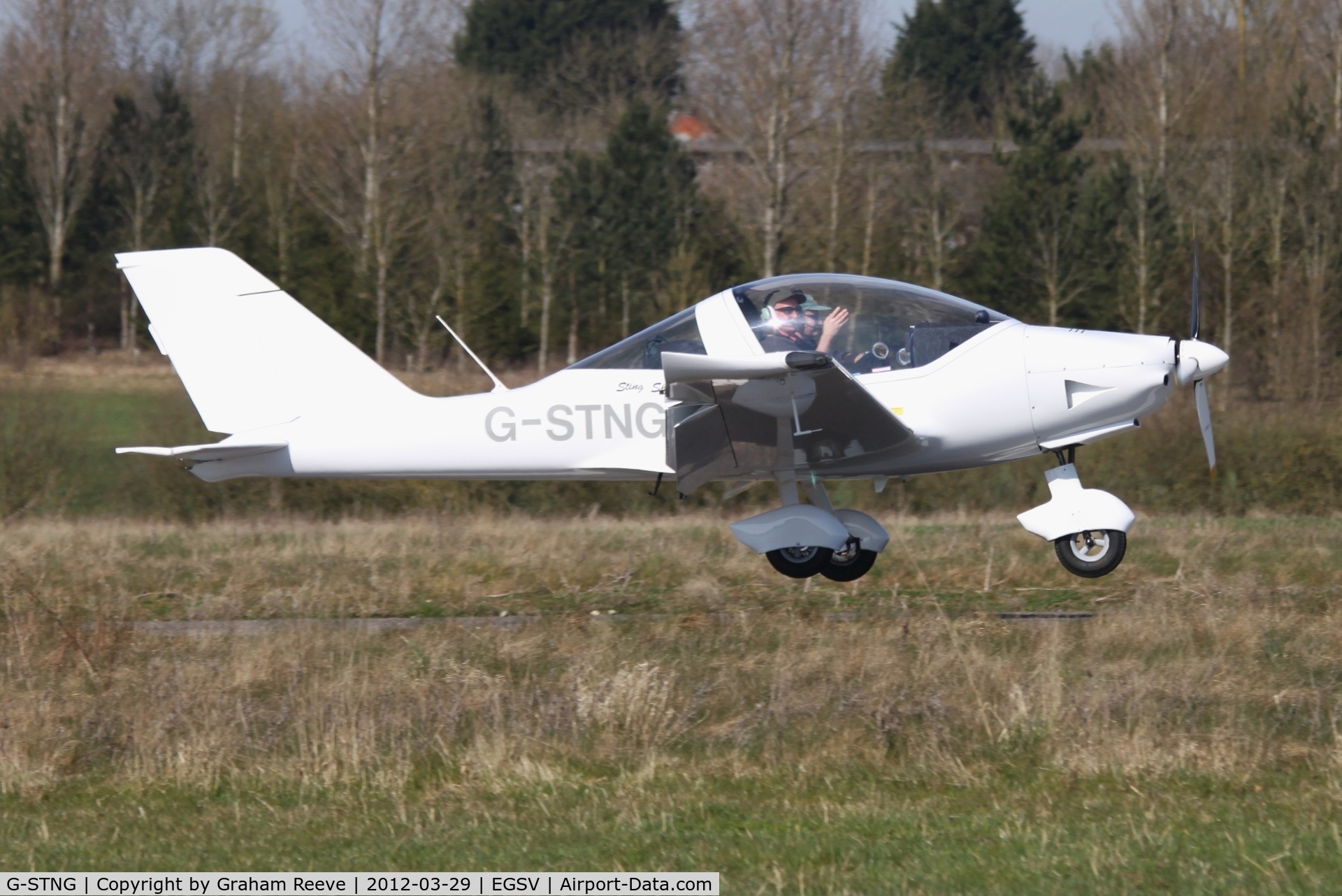 G-STNG, 2011 TL Ultralight TL-2000UK Sting Carbon C/N LAA 347-14789, About to touch down.