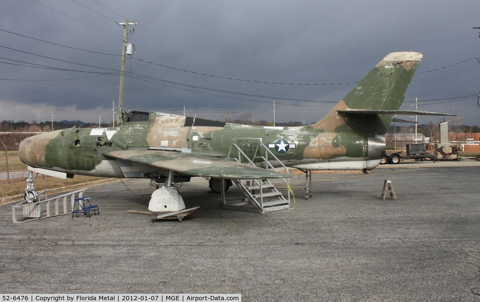 52-6476, 1952 Republic F-84F Thunderstreak C/N Not found 52-6476, F-84F