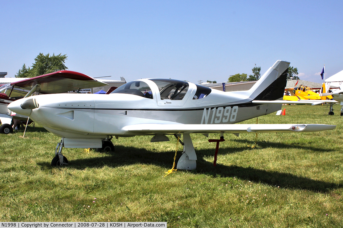 N1998, 1997 Stoddard-Hamilton Glasair Super II RG C/N 2319, EAA Airventure 2008.