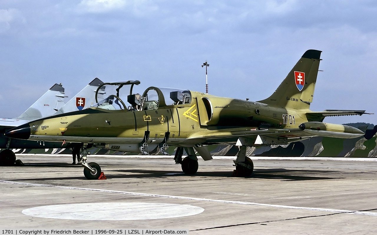 1701, Aero L-39ZAM Albatros C/N 031701, flightline at Sliac AB