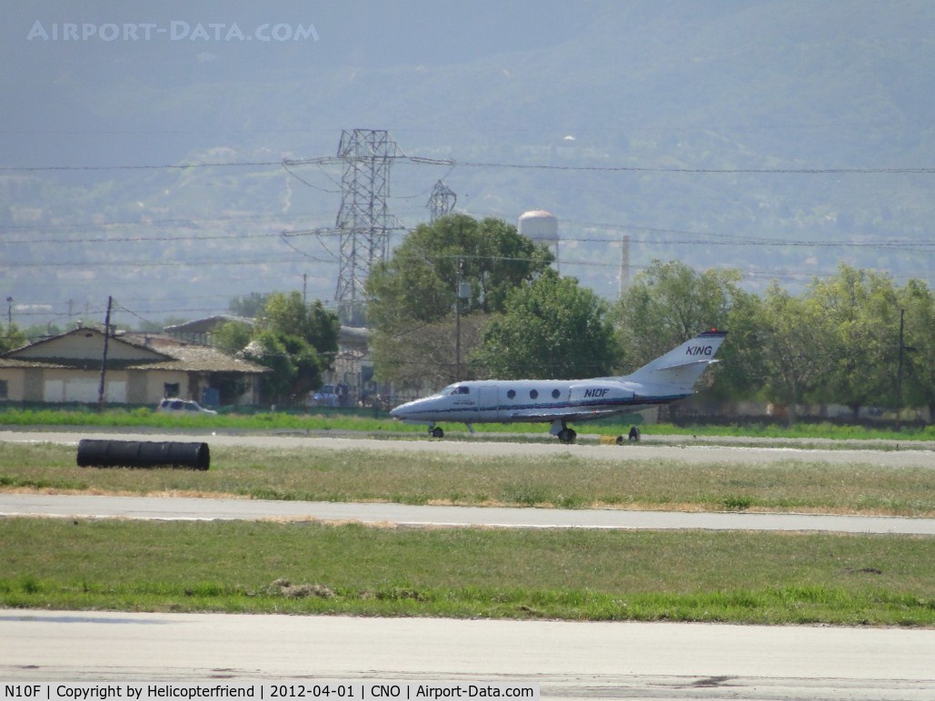 N10F, 1974 Dassault Falcon 10 C/N 12, Taxiing back after landing on runway 26L, southside of the field
