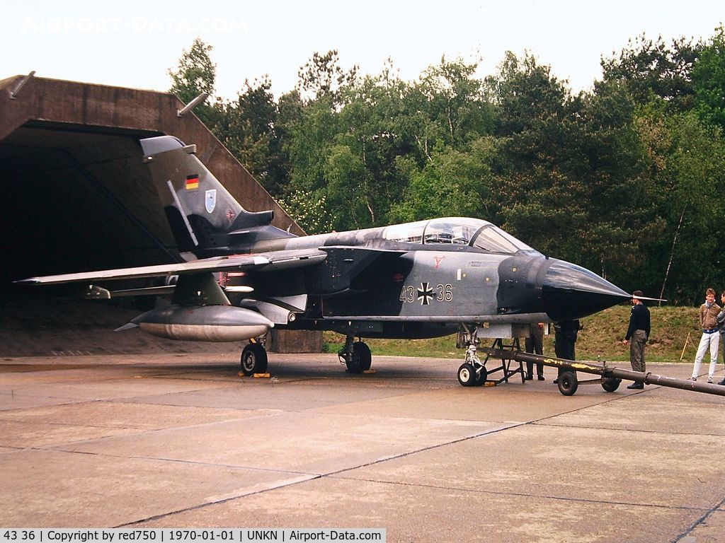 43 36, 1997 Panavia Tornado IDS C/N 097/GS015/4036, Photograph by Edwin van Opstal with permission. Scanned from a color slide.