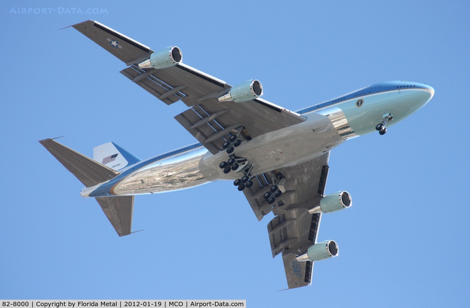 82-8000, 1987 Boeing VC-25A (747-2G4B) C/N 23824, Air Force One on approach