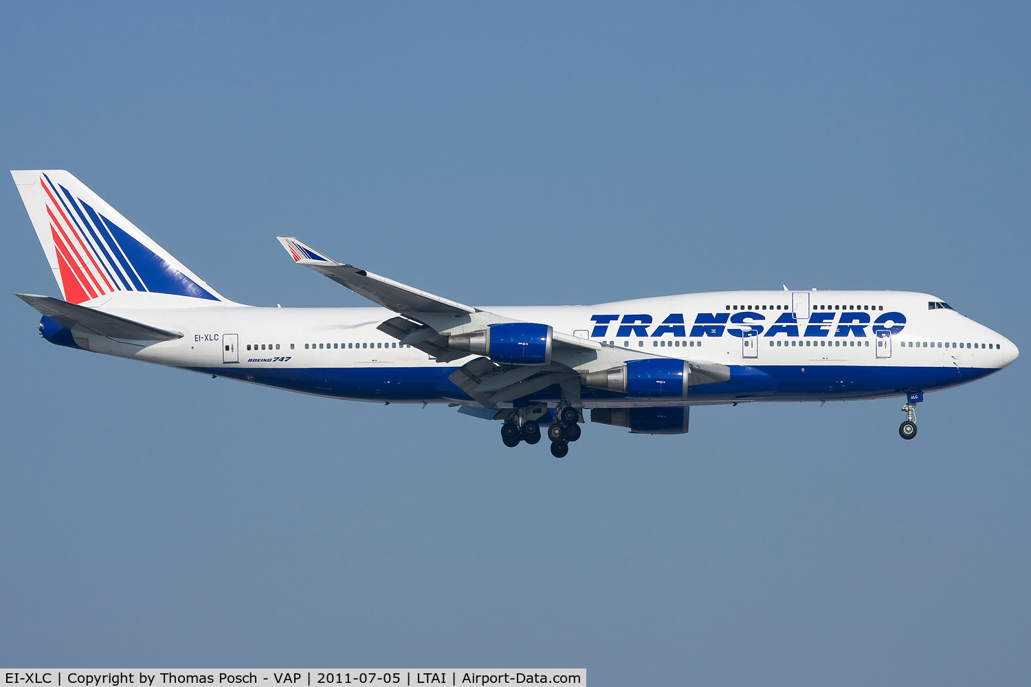 EI-XLC, 1999 Boeing 747-446 C/N 27100, Transaero Airlines