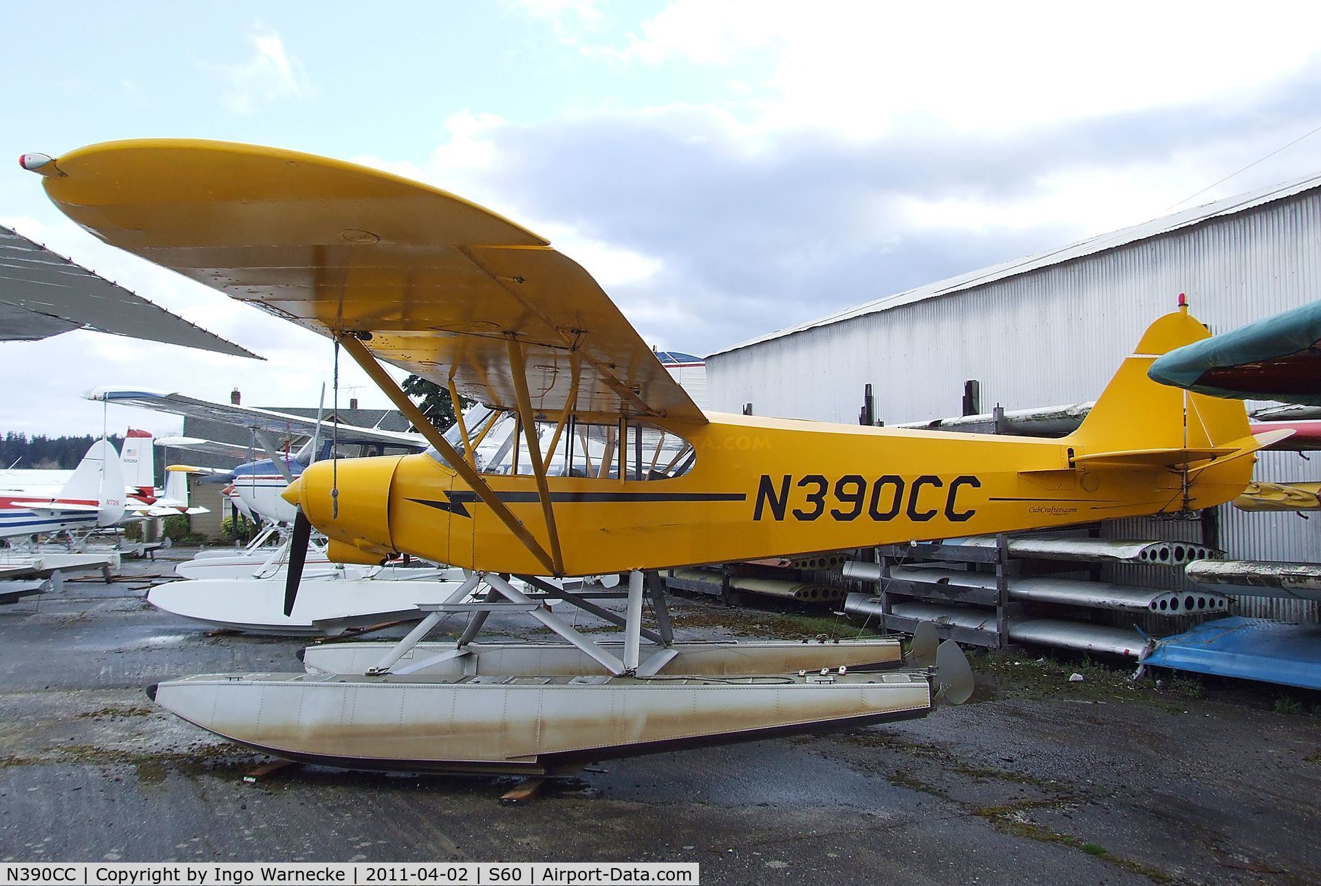 N390CC, 2002 Piper/cub Crafters PA-18-150 C/N 9944CC, Piper/Cub Crafters PA-18-150 Top Cub on floats at Kenmore Air Harbor, Kenmore WA