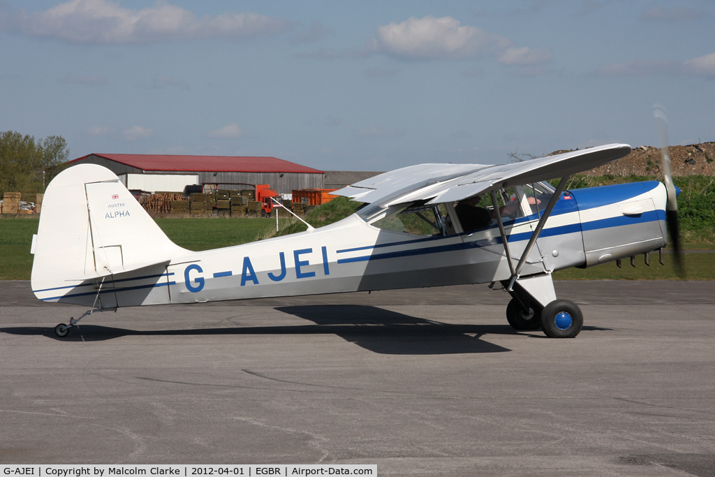 G-AJEI, 1946 Auster J-1N Alpha C/N 2313, Auster J-1N, Breighton Airfield's 2012 April Fools Fly-In.
