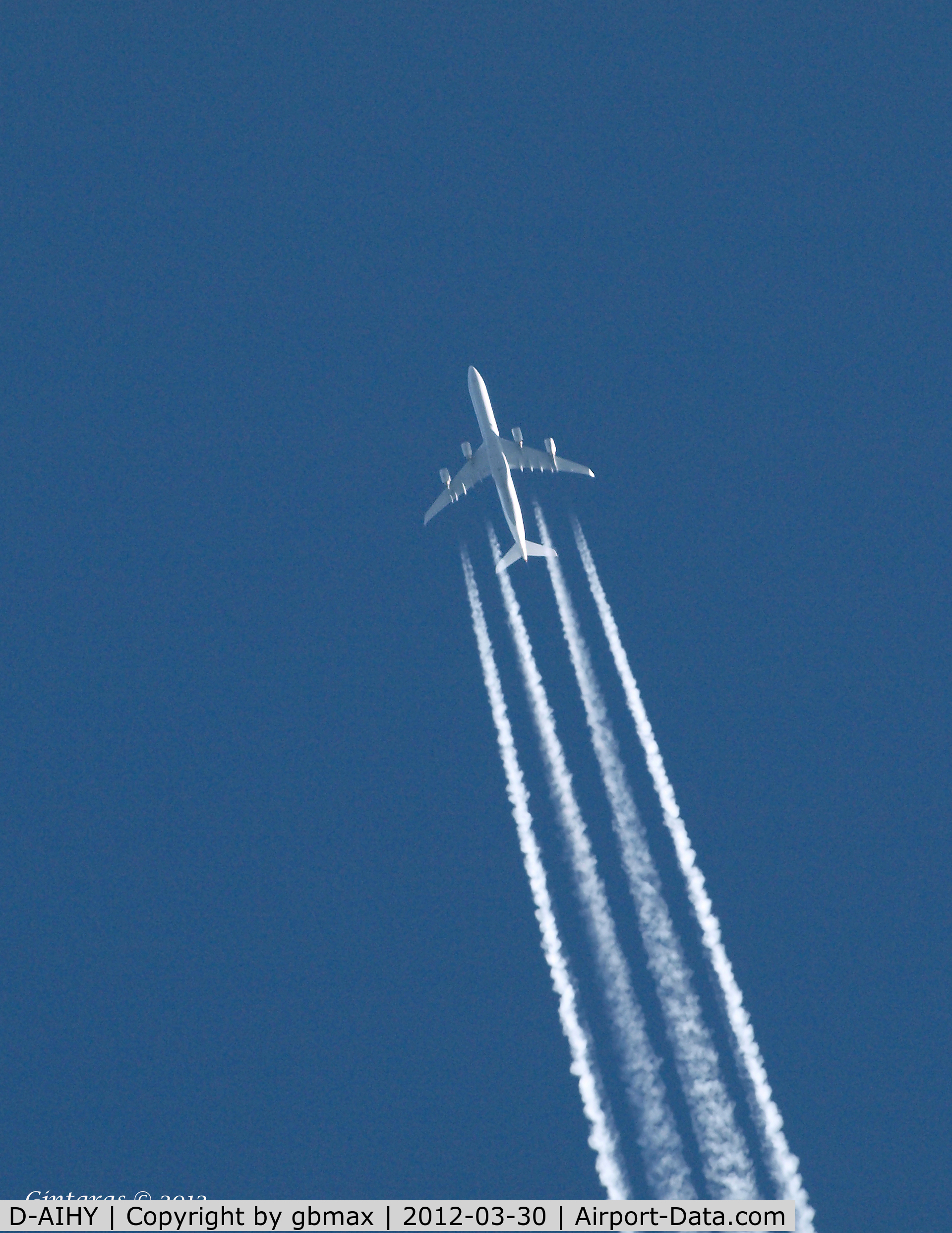 D-AIHY, 2009 Airbus A340-642X C/N 987, Lufthansa Flight DLH429, from Charlotte to Munich, altitude 35,000ft