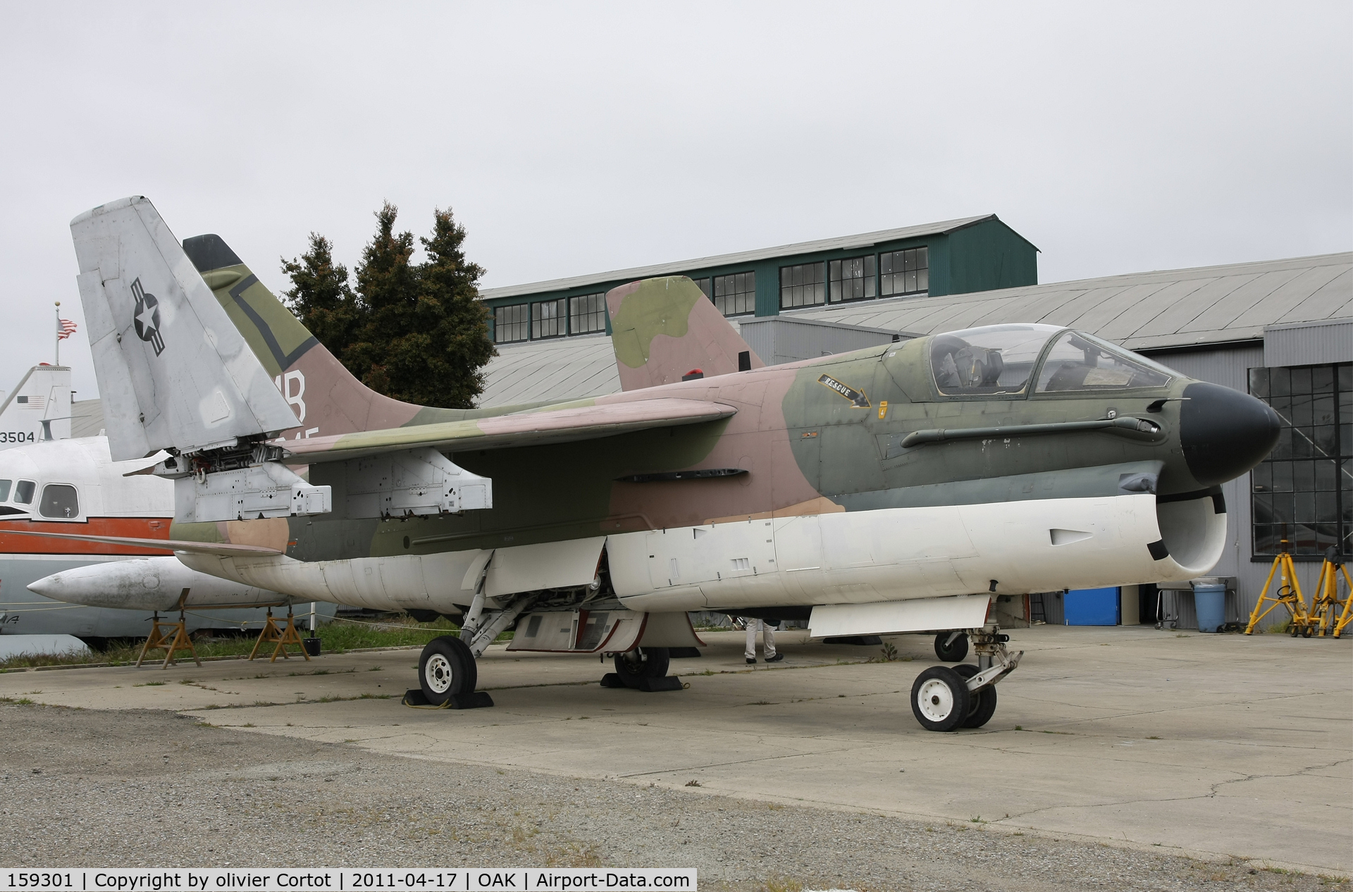 159301, LTV A-7E Corsair II C/N E-439, the refueling probe clearly shows this is an A-7E