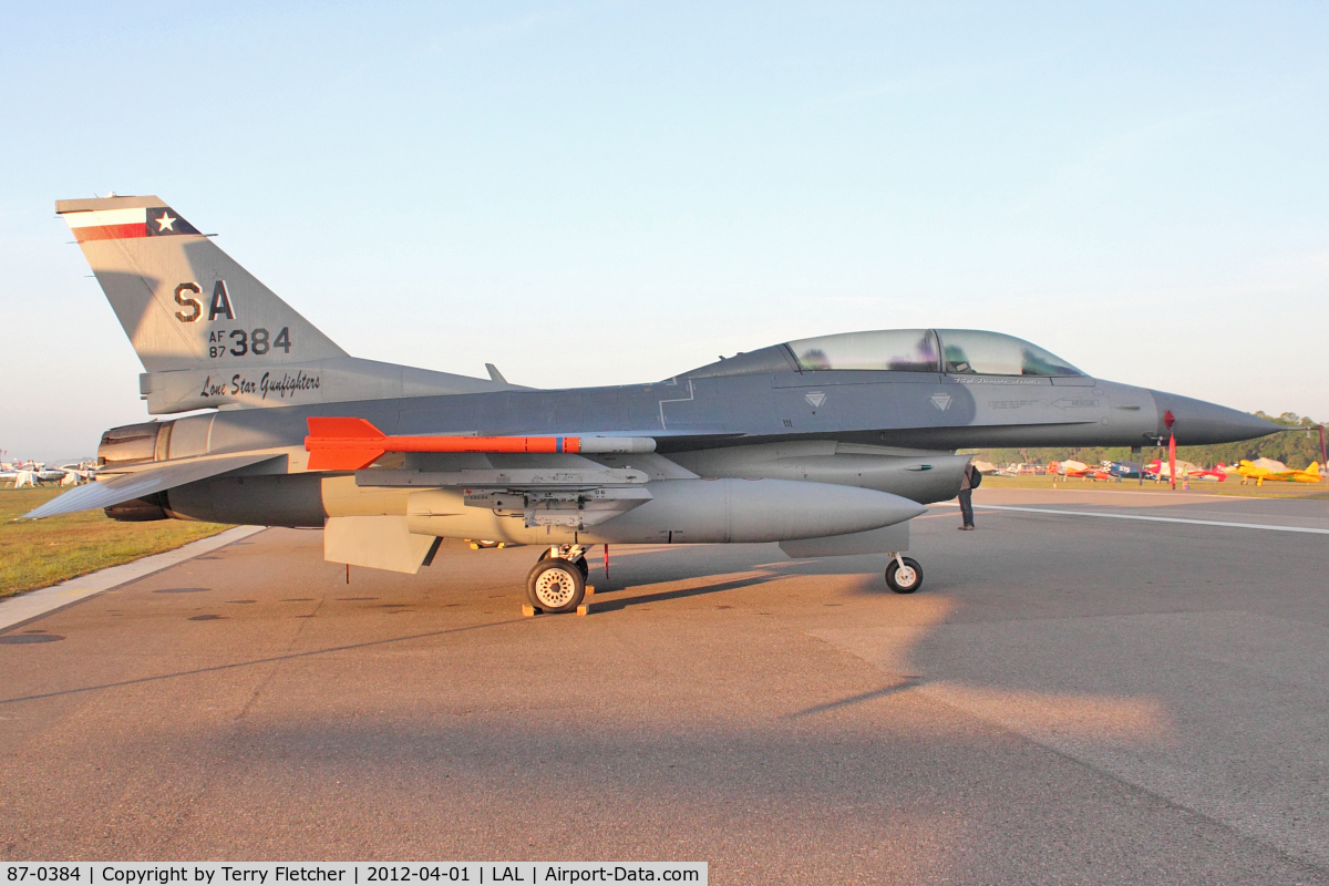 87-0384, 1987 General Dynamics F-16D Fighting Falcon C/N 5D-78, 1987 General Dynamics F-16D Fighting Falcon at 2012 Sun N Fun