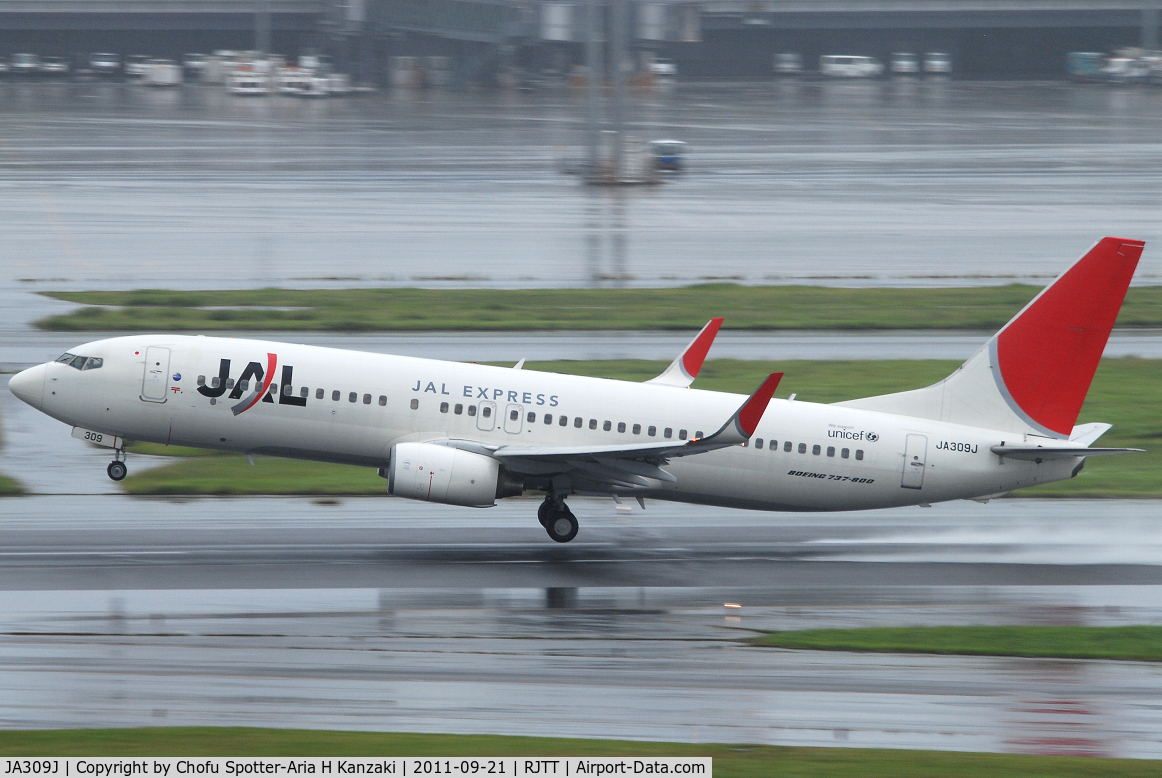 JA309J, 2008 Boeing 737-846 C/N 35338, NikonD200+TAMRON AF 200-500mm F/5-6.3 LD IF