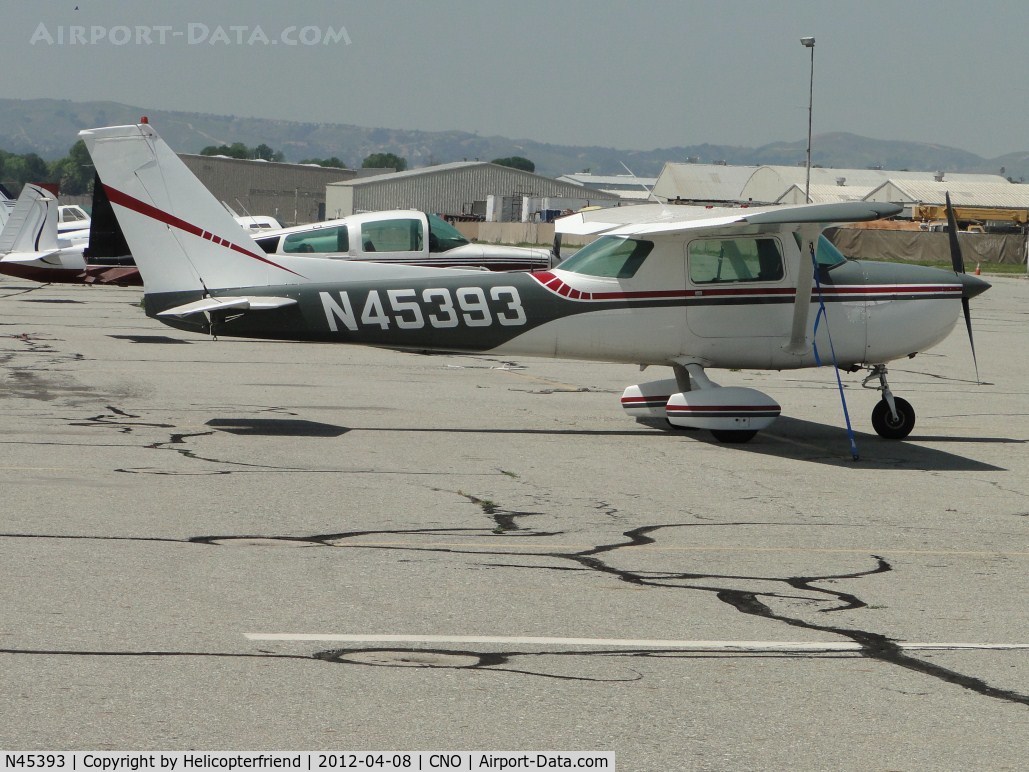N45393, 1975 Cessna 150M C/N 15076900, Tied down and parked south of the tower