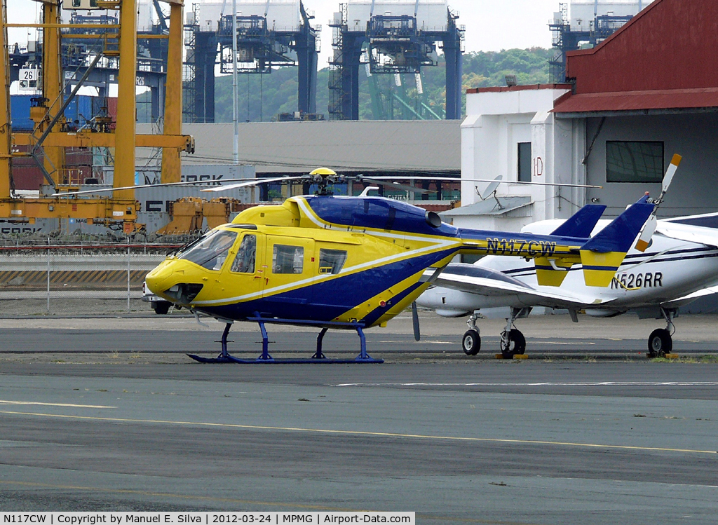N117CW, Eurocopter-Kawasaki BK-117A-4 C/N 7125, seen at MAG