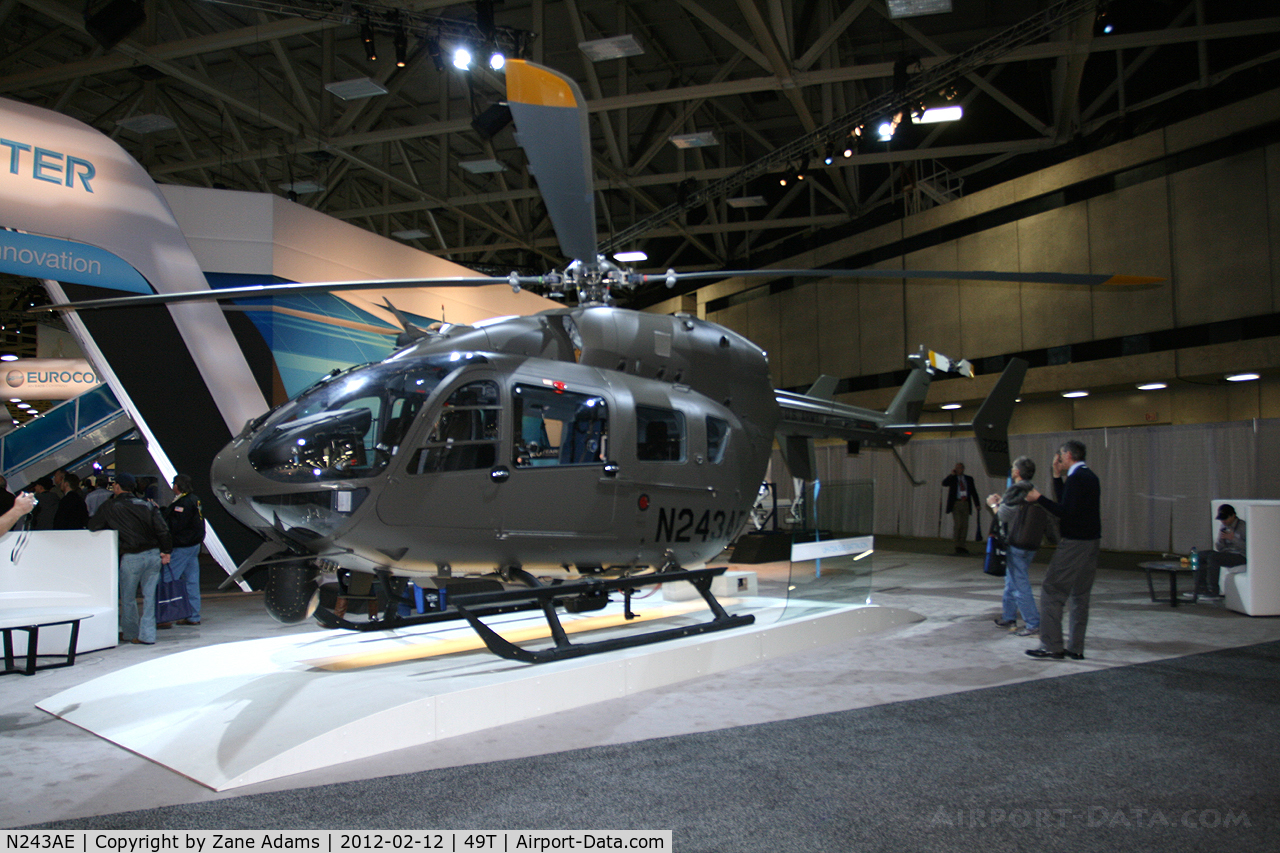 N243AE, Eurocopter-Kawasaki EC-145 (BK-117c-2) C/N 9467, On display at Heli-Expo - 2012 - Dallas, Tx