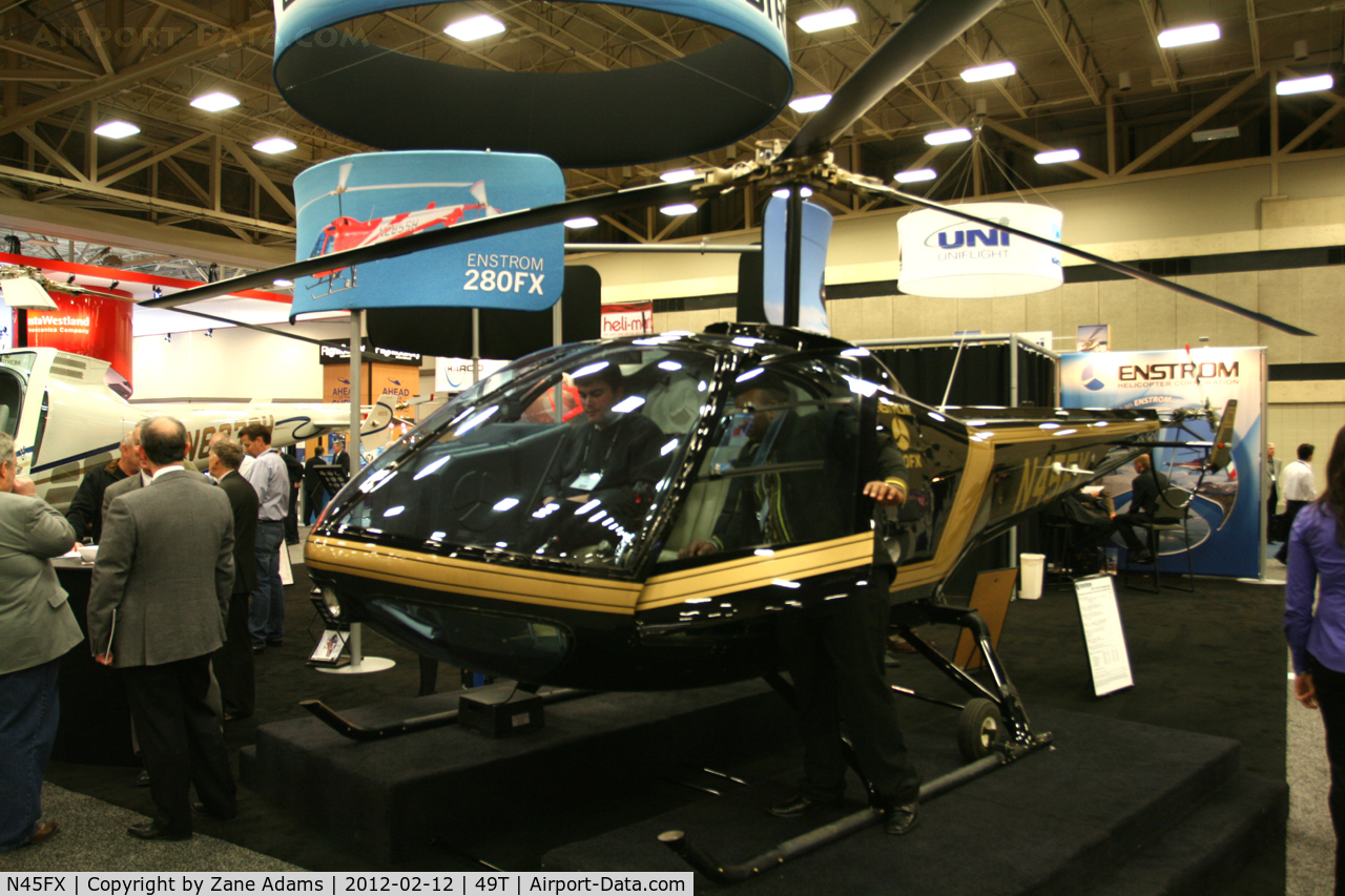 N45FX, 2008 Enstrom 280FX Shark C/N 2133, On display at Heli-Expo - 2012 - Dallas, Tx