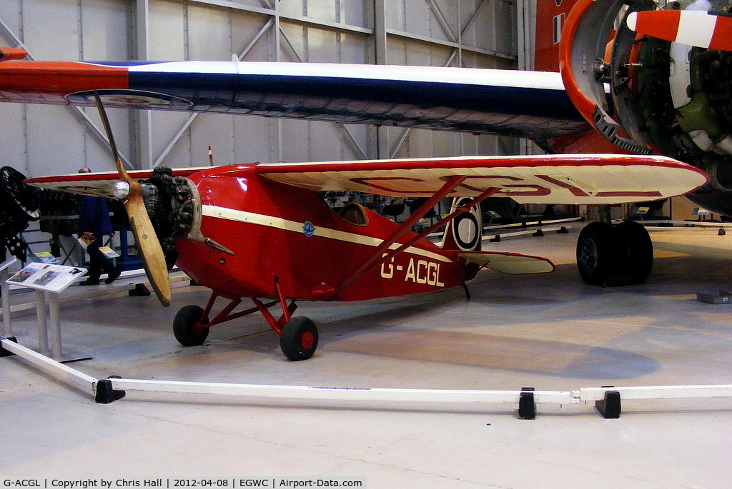 G-ACGL, 1933 Comper CLA-7 Swift C/N S33/6, recent addition to the RAF Museum, Cosford