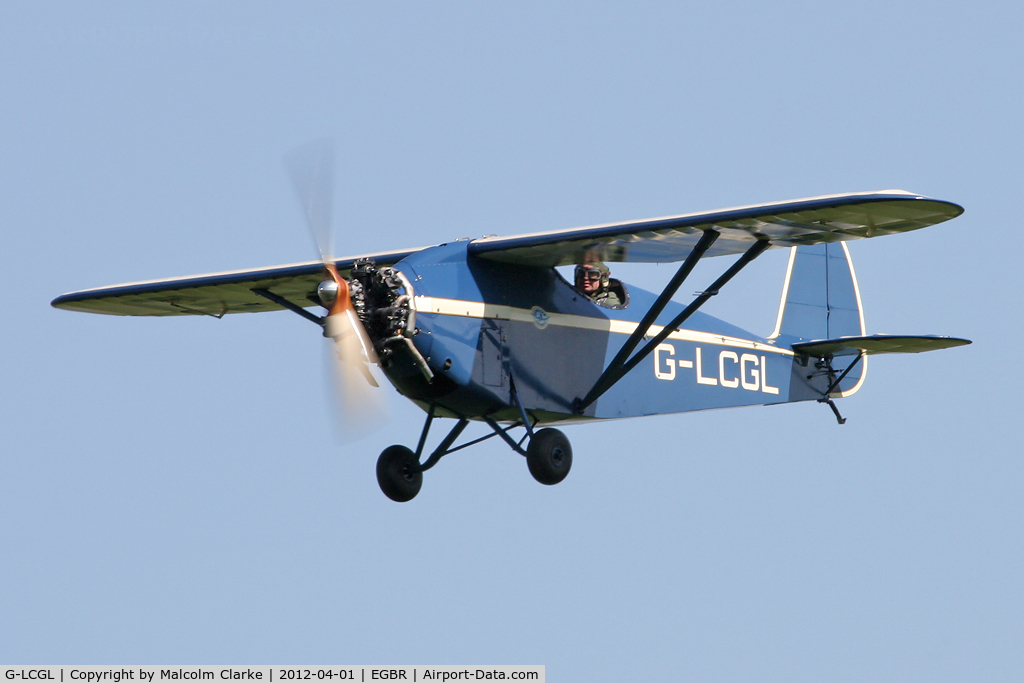 G-LCGL, 1993 Comper CLA7 Swift Replica C/N PFA 103-11089, Comper CLA47 Swift Replica, Breighton Airfield's 2012 April Fools Fly-In.