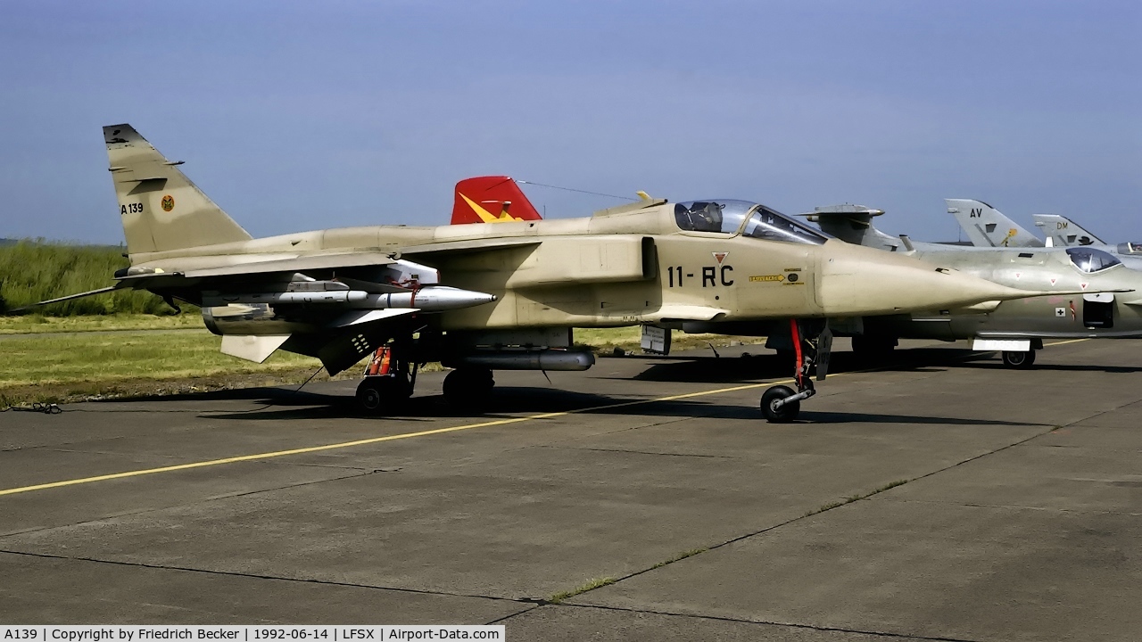 A139, Sepecat Jaguar A C/N A139, static display