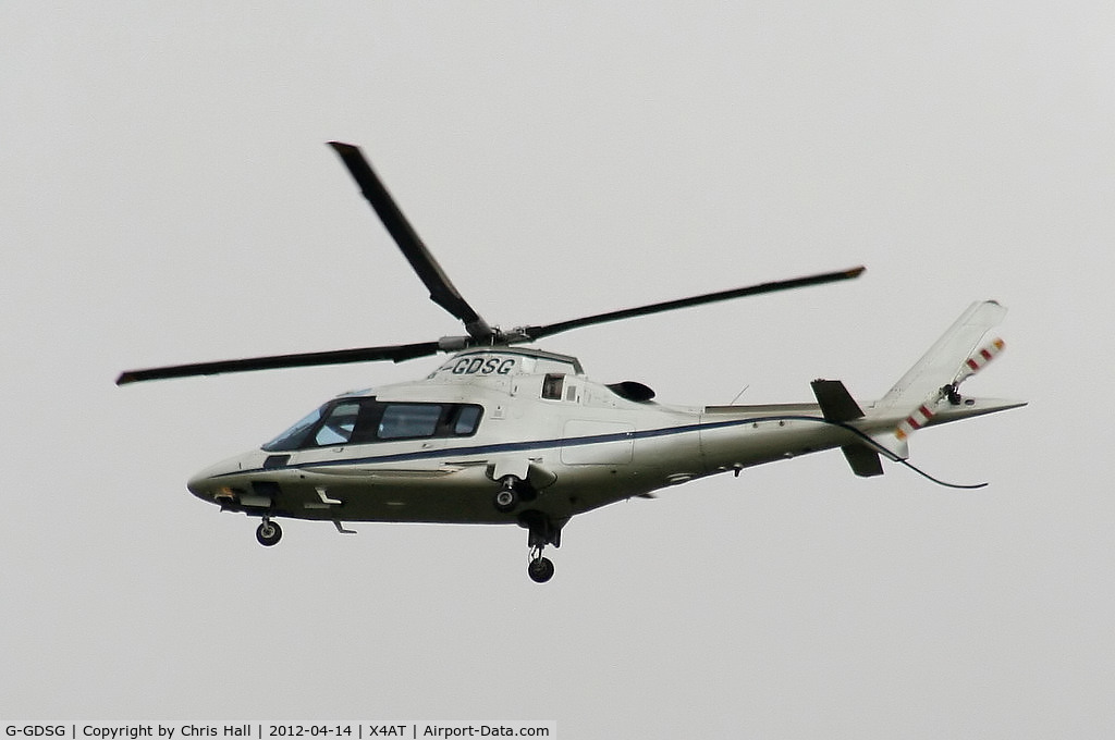 G-GDSG, 2005 Agusta A-109E Power C/N 11656, Ferrying racegoers into Aintree for the 2012 Grand National