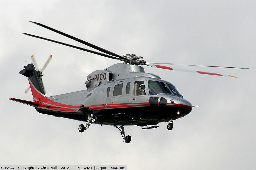 G-PACO, 2009 Sikorsky S-76C C/N 760782, Ferrying racegoers into Aintree for the 2012 Grand National