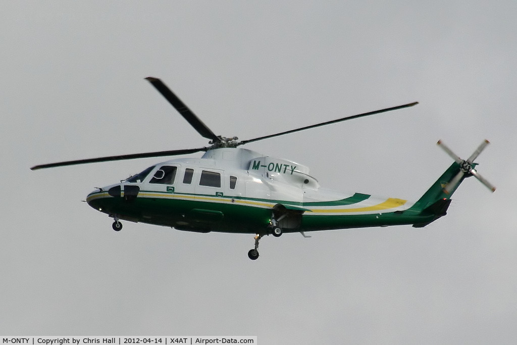 M-ONTY, 2007 Sikorsky S-76C C/N 760696, Ferrying racegoers into Aintree for the 2012 Grand National