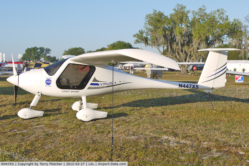 N447XS, Pipistrel Virus SW C/N 383 VSW 100 LSA, Static exhibit at 2012 Sun N Fun