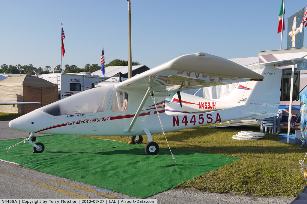 N445SA, 2007 Iniziative Industriali Italiane Sky Arrow 600 Sport C/N LSA008, Static Exhibit at 2012 Sun n Fun